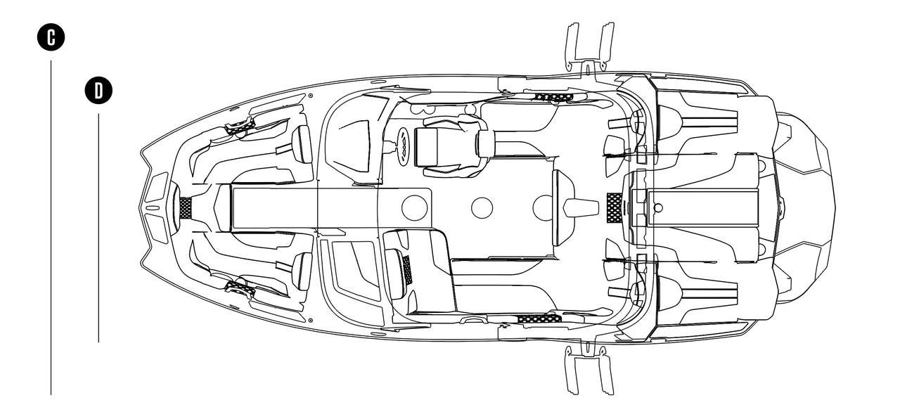 Моторний катер MasterCraft XT20 NEW — план палуби