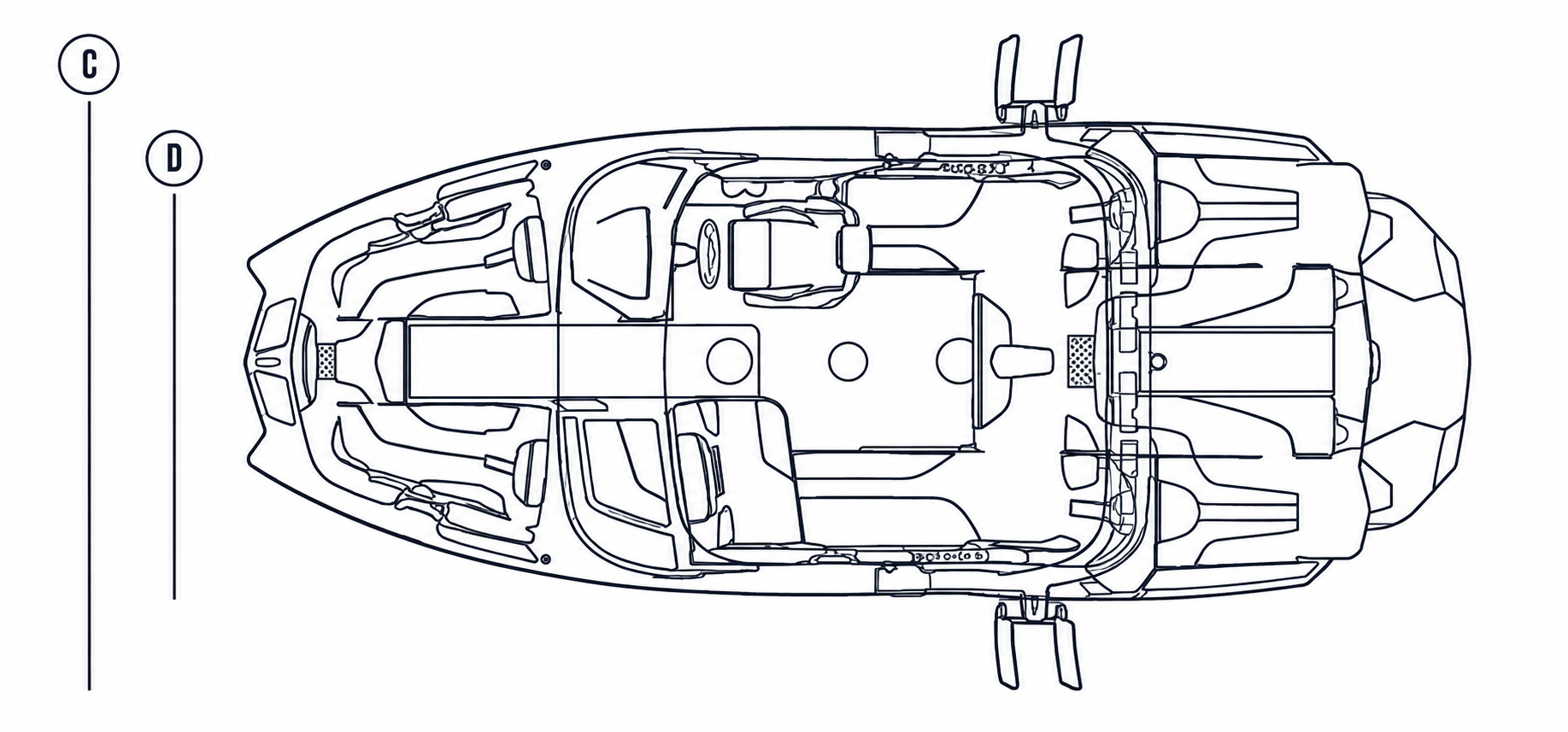 Моторний катер MasterCraft XT24 NEW — план палуби