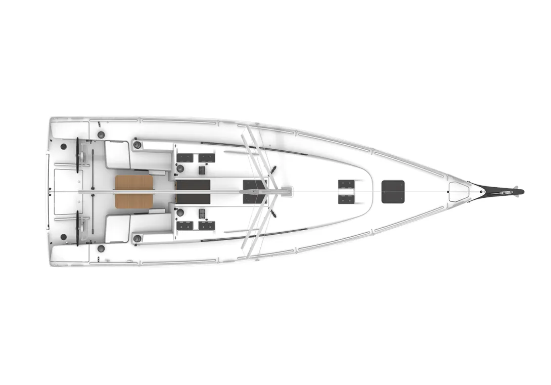 Вітрильна яхта BENETEAU First 36 Spirit New — план палуби