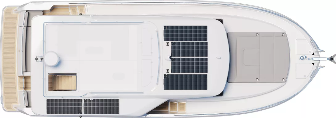 Моторна яхта Beneteau Swift Trawler 37 Sedan — план палуби